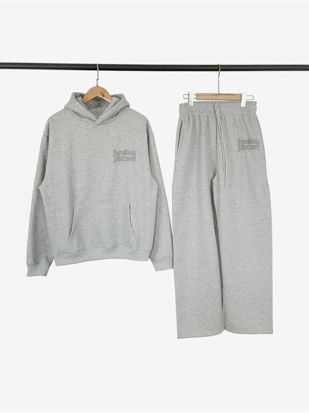 Broken Planet Grey Wide-Leg Sweatpants